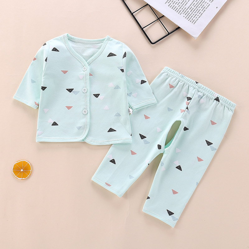 Pigiama per neonato abbigliamento invernale per bambini abbigliamento per bambini in cotone 100% Set di abbigliamento per neonato da notte per bambina: C2 / 66 Height 55-66cm