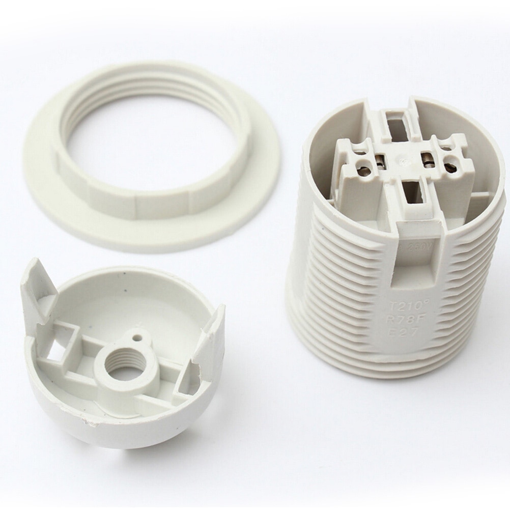 Brand E27 Lamp Bulb Holder Edison Screw Cap Socket White/Black Pendant Ceiling Light