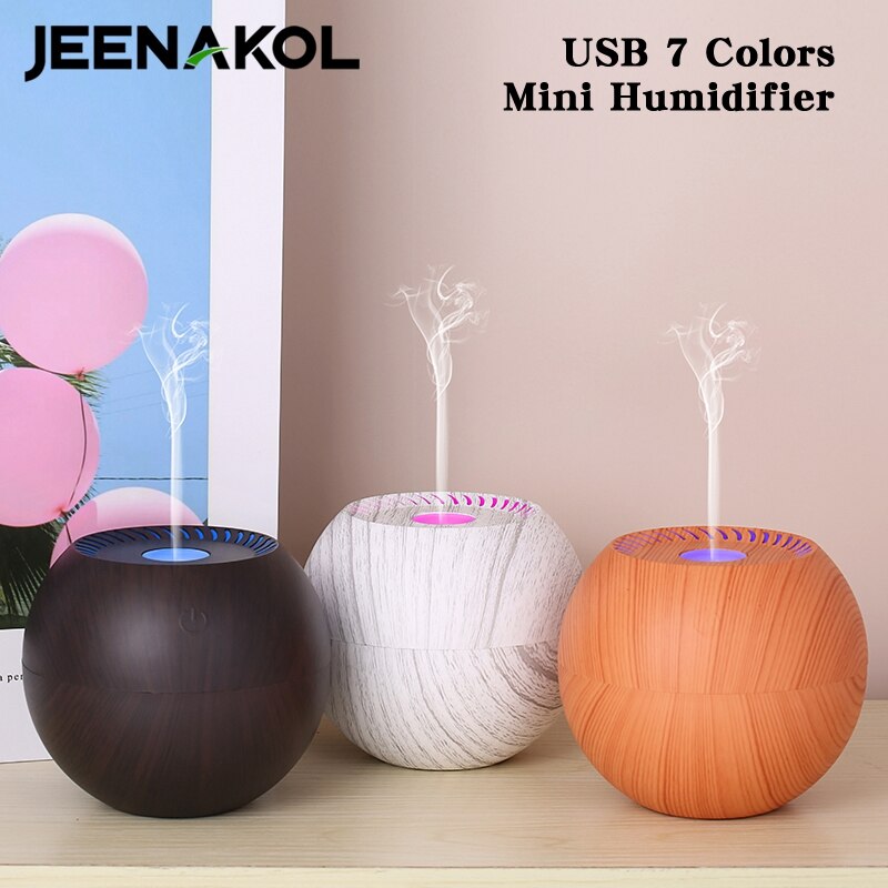 Usb Houtnerf Mini Kantoor Aromatherapie Machine 120Ml Grote Fog Volume Kleine Auto Luchtbevochtiger Huishoudelijke Ultrasone Aroma Diffuser