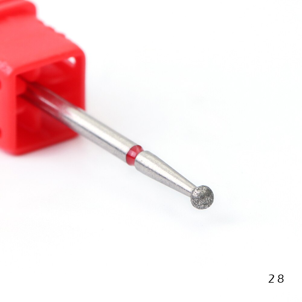 Mèches pour ponceuse à ongles diamantées, 29 Types de mèches électriques pour ponceuse à ongles, mèche rotative, propre cuticule, accessoire de manucure, SAA01-29: 28