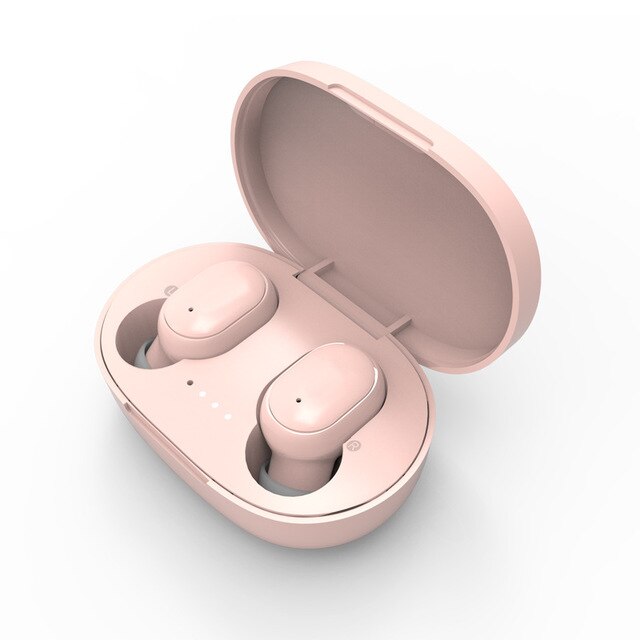 Tws Bluetooth 5.0 Oortelefoon Noise Cancelling Fone Headset Met Microfoon Handsfree Oordopjes Hifi Draadloze Gaming Headsets Airbuds Oordopjes: pink