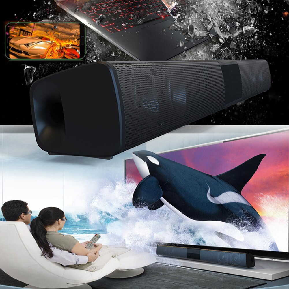 Wireless Waterproof Subwoofer Portable Home Theater Sound Bar Bluetooth Speaker Powerful Multifunction Remote Control Indoor