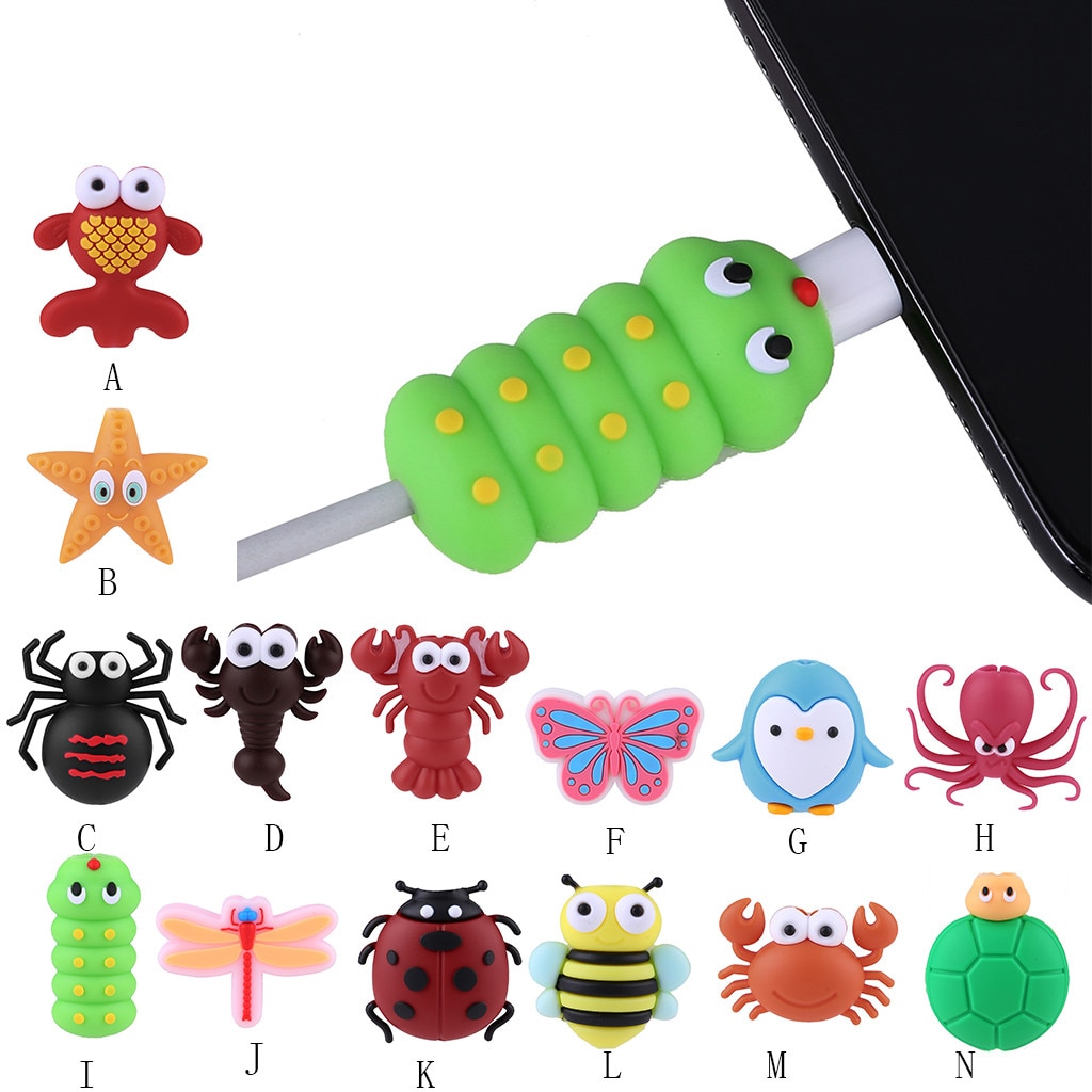 Cable Line Bite for Iphone cord Animal Accessory Protects Cute Protector for USB data cable home for samsung for huawei tablet