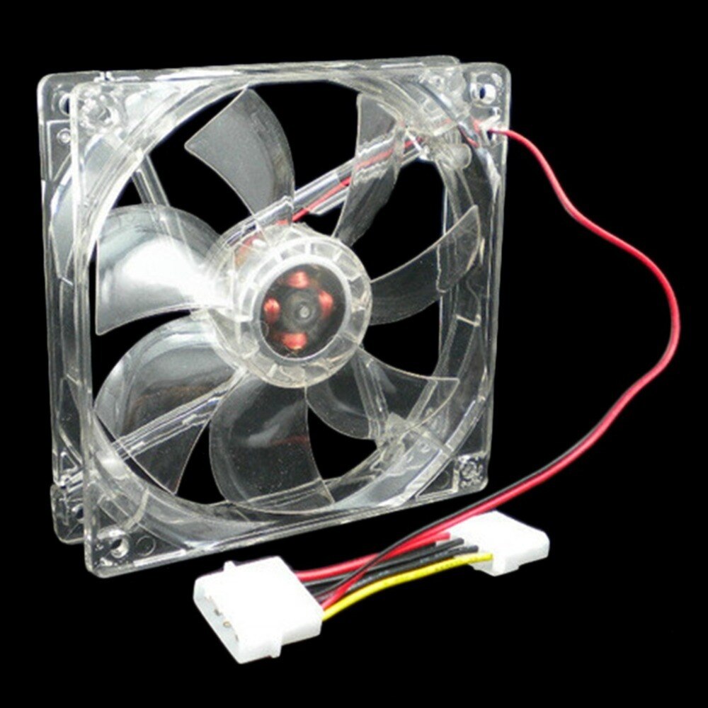 12V 0.20A 80mm CPU Cooler Fan 4 LED Silent PC Computer Case Cooler Cooling Fan Mod blue and Colorful Light