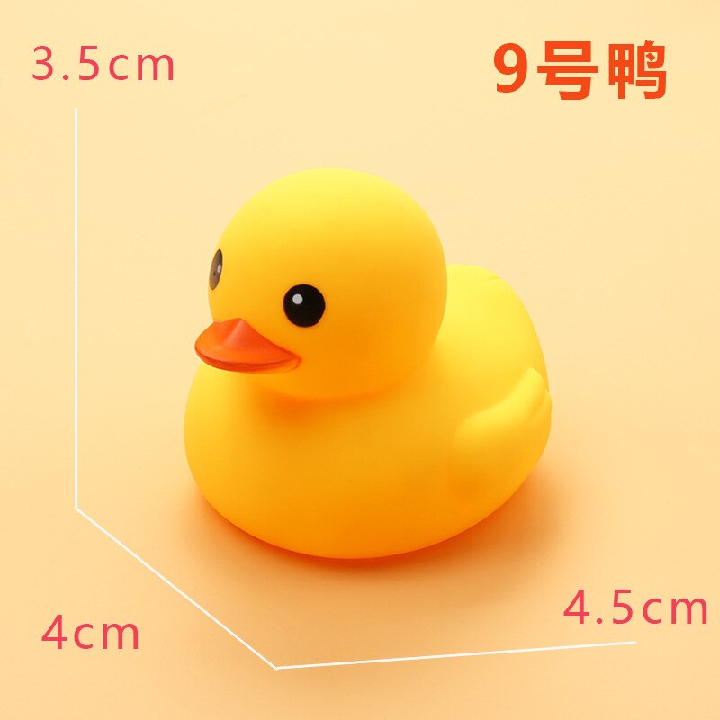 5pc BabyToy Bad Ente Gelbe Ente Lustige Mädchen Junge Kinder Strand Schwimmen Kawaii Nette Wasser Float Gummi Badewanne spielzeug für Kinder: 5pcs NO9