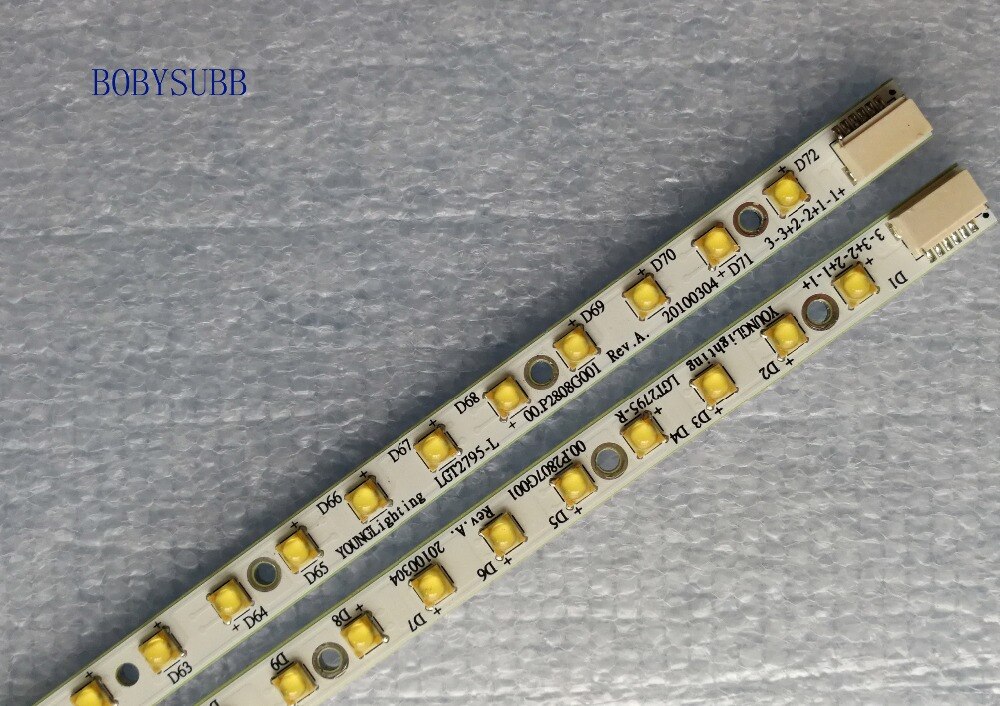 1 Pair 27" LGT2781-L LGT2781-R Compatible LGT2795-L LGT2795-R For Apple iMac LED Strip 36 LEDS 310MM