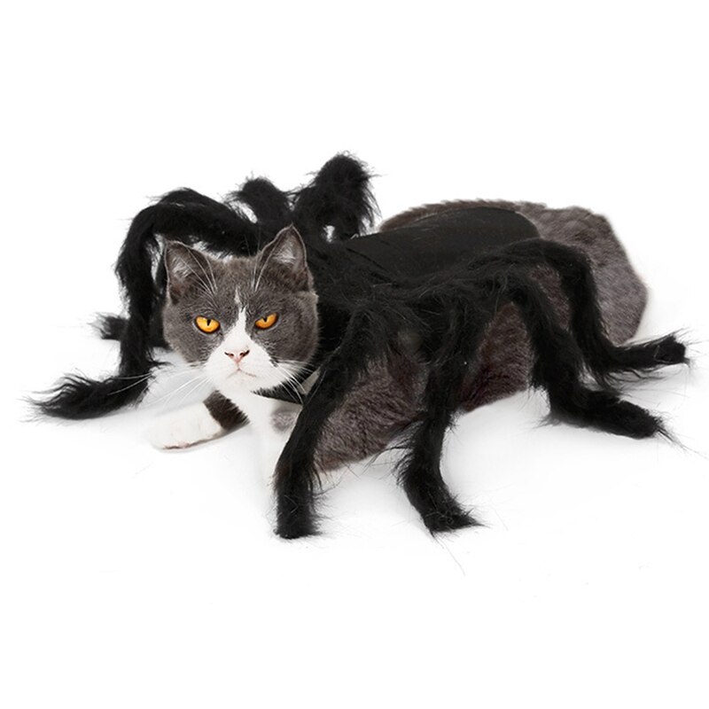 Spider Dog Costume Halloween Spider Pet Costumes Outfit Apparel Furry Spider Legs