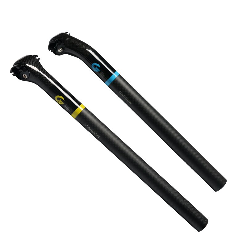 Asiacom fullkolfiber cykelstolpe mtb / vägcykel sadelstolpe offset 5 / 25 grader sätesrör 27.2/30.8/31.6*400mm