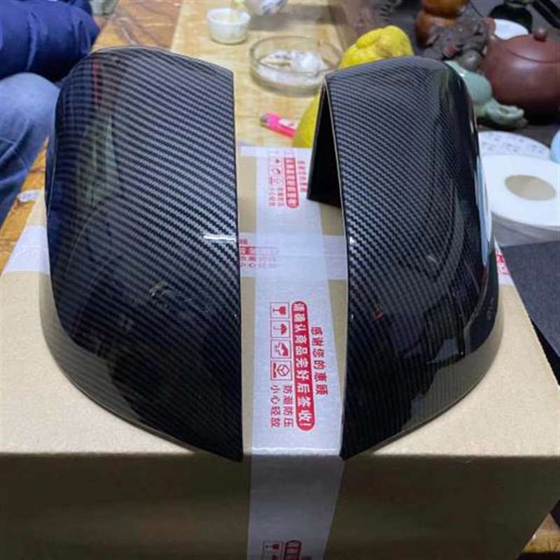 Een Paar Vervangen Vervangende Onderdelen Voor Tesla Model 3 Y Refit Accessoires Achteruitkijkspiegel Plastic Galvaniseren 1:1: Sparkle Carbon fiber