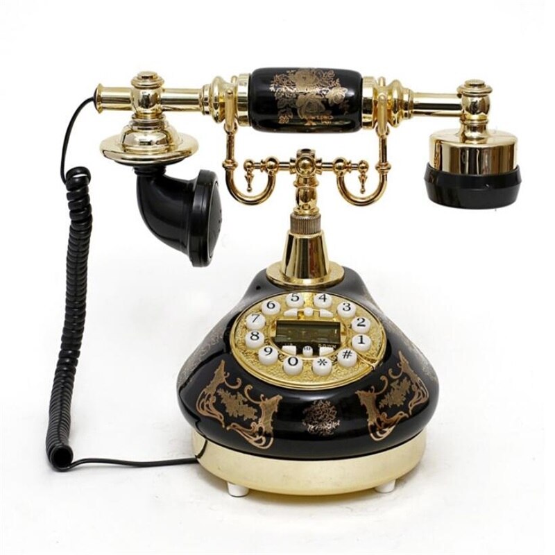 retro Antike fest Telefon kabelgebunden Festnetz Telefone Jahrgang Klassische ABS Harz Material Hause Büro Kunst Geschäfte Telefon