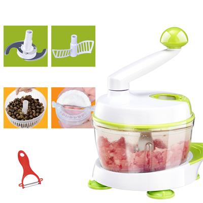Migecon multi-fonction cuisine manuel robot ménager hachoir à viande hachoir à légumes broyeur rapide: Vert clair