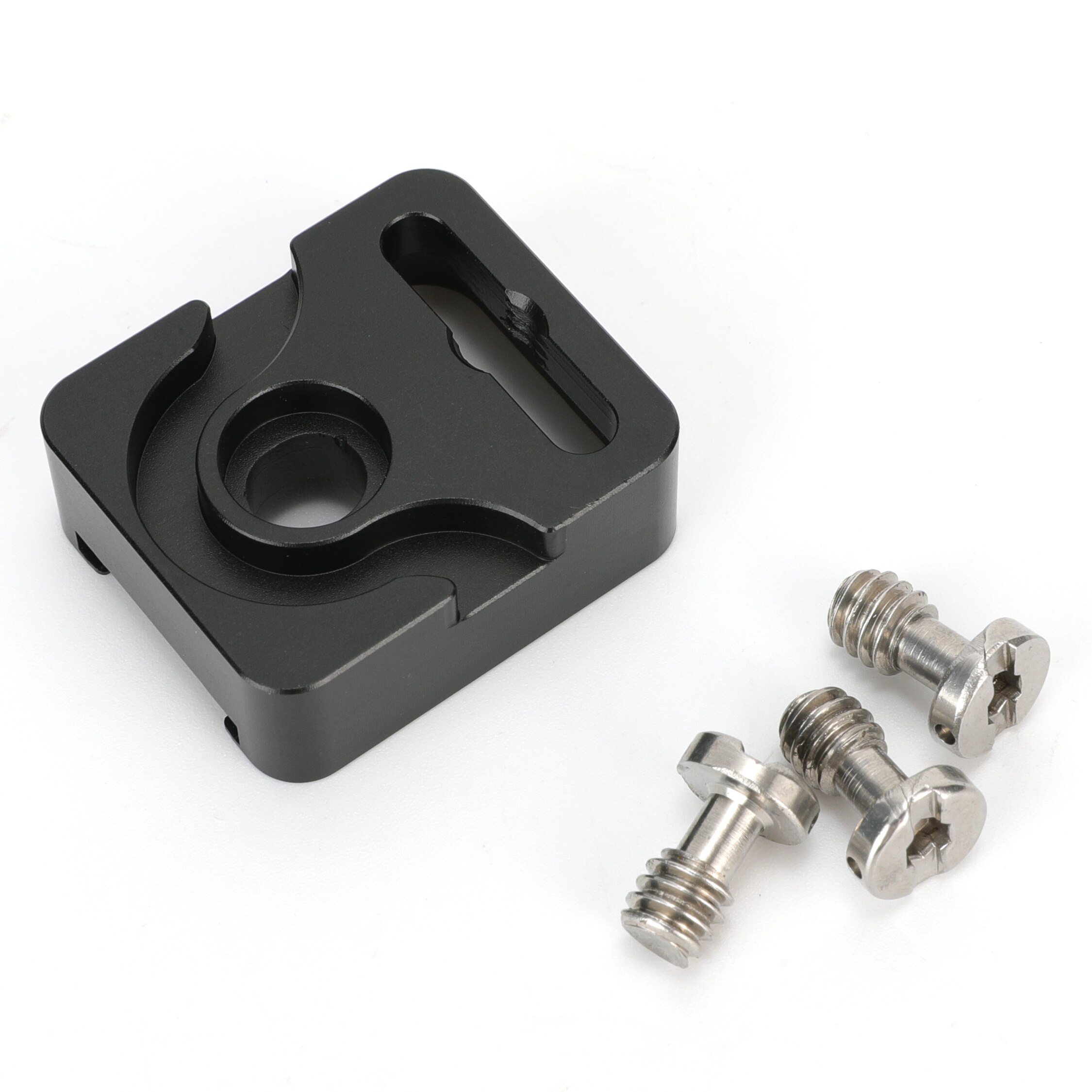 Field Monitor Mount on-Camera Microphone Bracket Stand LED Light Holder Base Adjustable Angle Tilt 175° Swivel 360° w/ Shoe: Cable Clamp Base