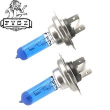 2Pcs H7 12V 100W 5000K Auto Halogeen Koplampen Xenon Lichten Donkerblauw Super Wit Quartz Glas gedoopt Hheadlight Vervangende Lamp