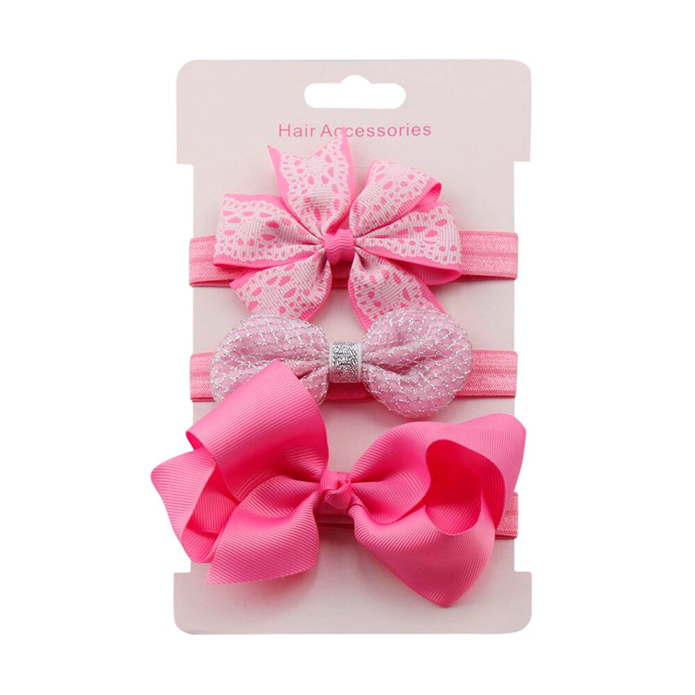 2020 3 pz Dei Bambini Floreale Della fascia Delle Ragazze Del bambino Accessori Anello Elastico Della fascia impostato Nuovo Arrivo Dropshipping # Jan: D