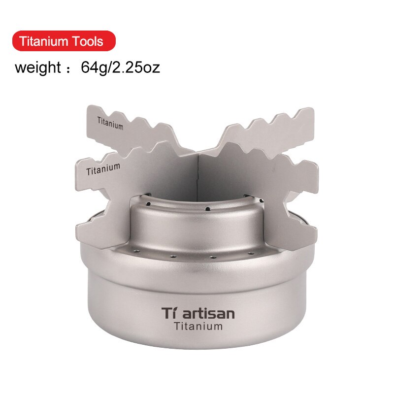 Camping Stove Alcohol/Spirit Stove 2 pcs Portable Pure Titanium Backpacking Stove Wood Burning Stoves for Picnic BBQ Camp Hiking: Spirit stove set3