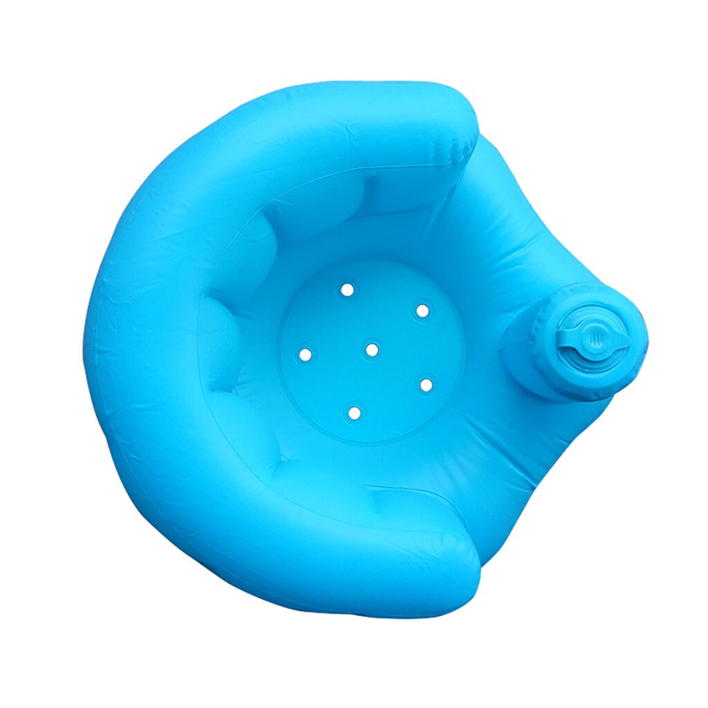 Newborn Baby Bathtub Inflation Bath Tub Ring Seat Infant Child Toddler Kids Anti Slip Safety Toy Bath Tub for Baby Cushion Mat: Blue 