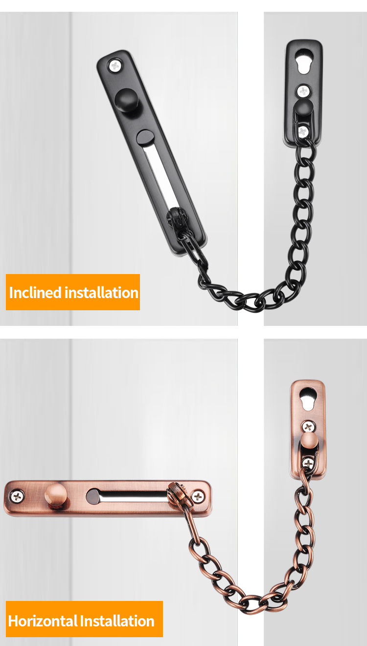 JZPENG anti-theft chain door chain home door latch door lock anti-theft lock security lock door lock anti-lock pin punch-free