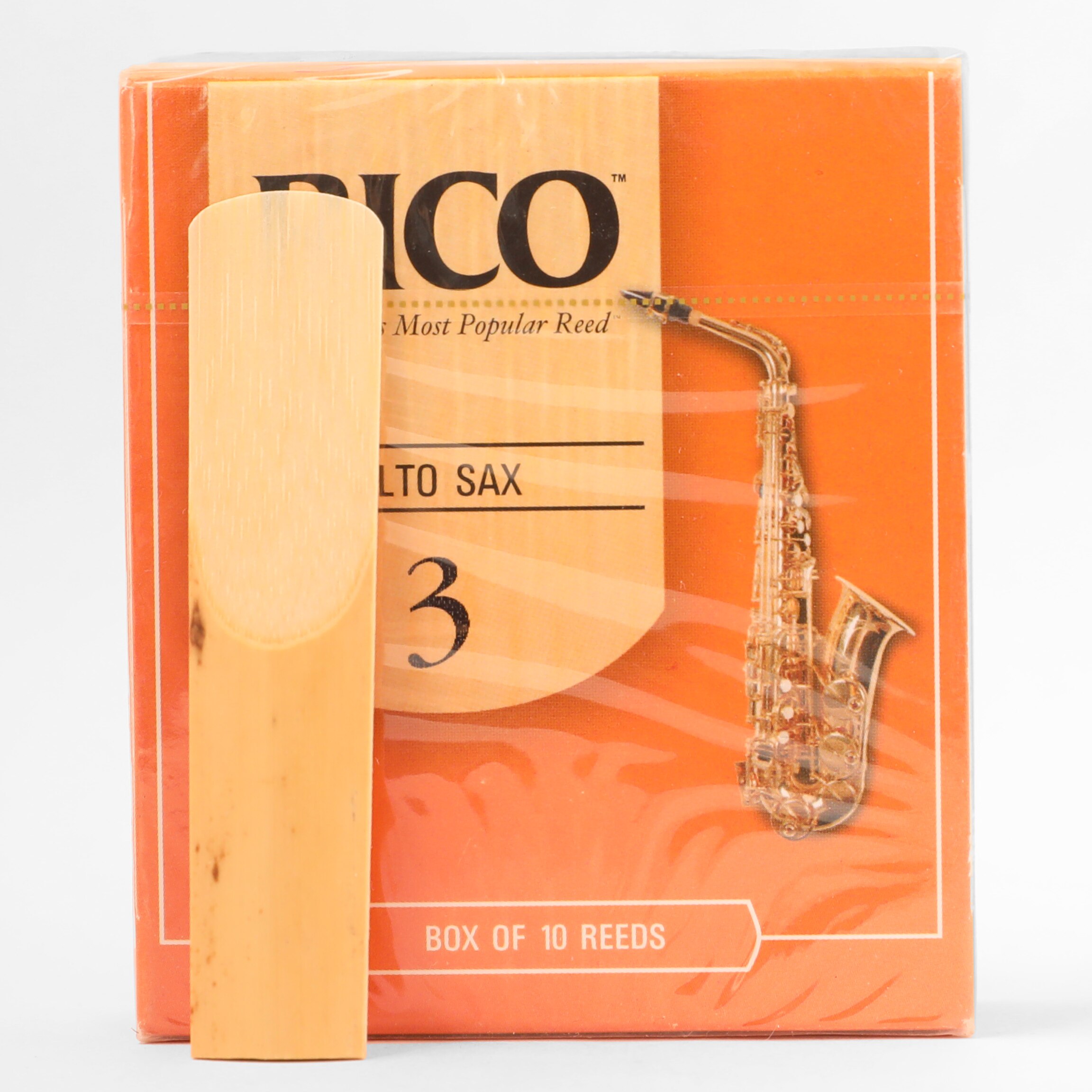 Usa original d'addario rico orange boks siv eb alt bb sopran tenor barione saxfon bas klarinet klassisk