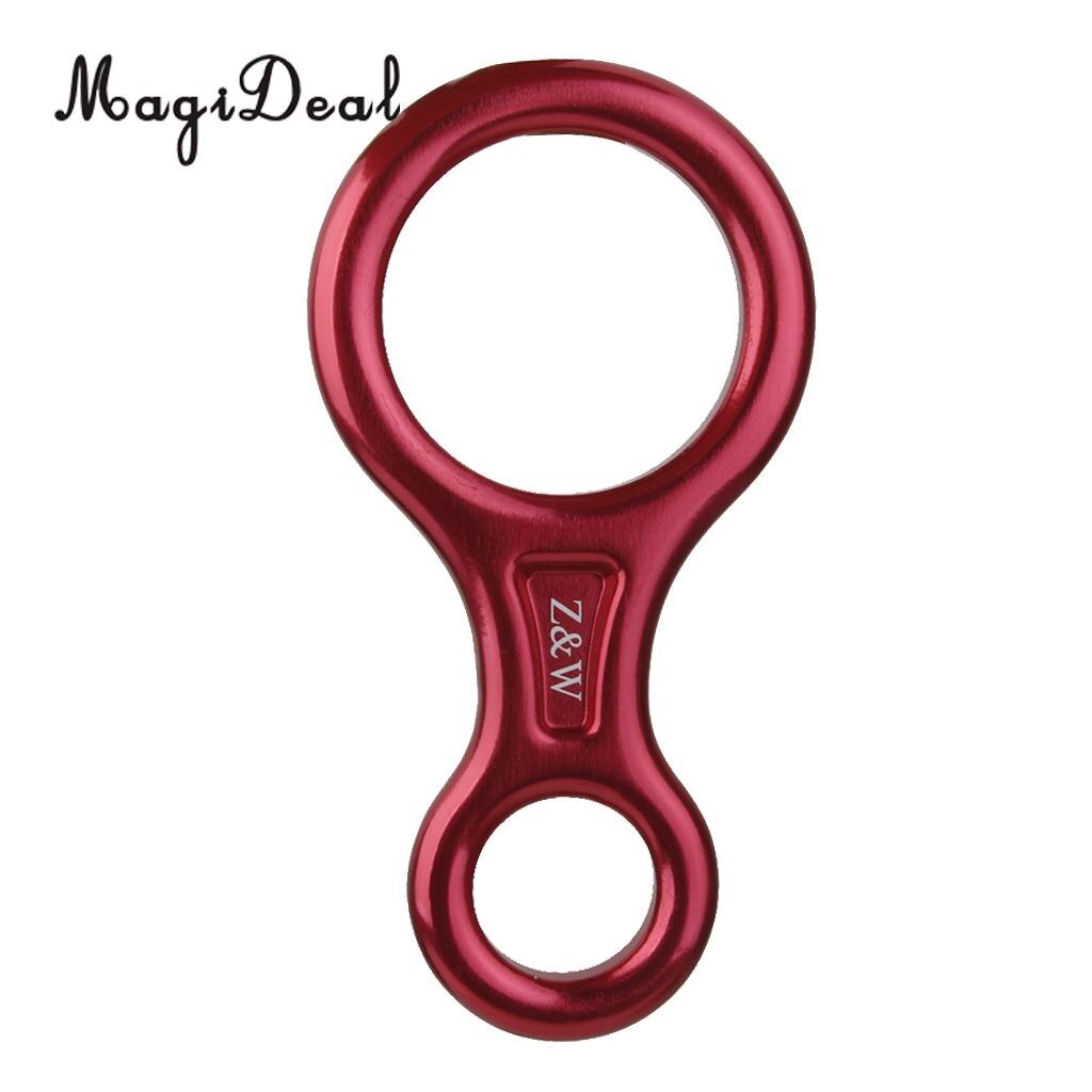 MagiDeal Figure 8 Mountaineering Climbing Rappelling Ring Belay Device 35KN for Tree Climbing Caving Camping Travell Accessory