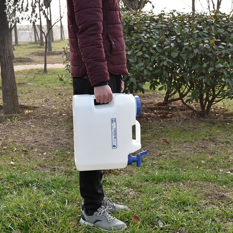 Seau à eau vide avec robinet Portable en plein air récipient d'eau potable de alimentaire PE maison bureau voiture réservoir liquide