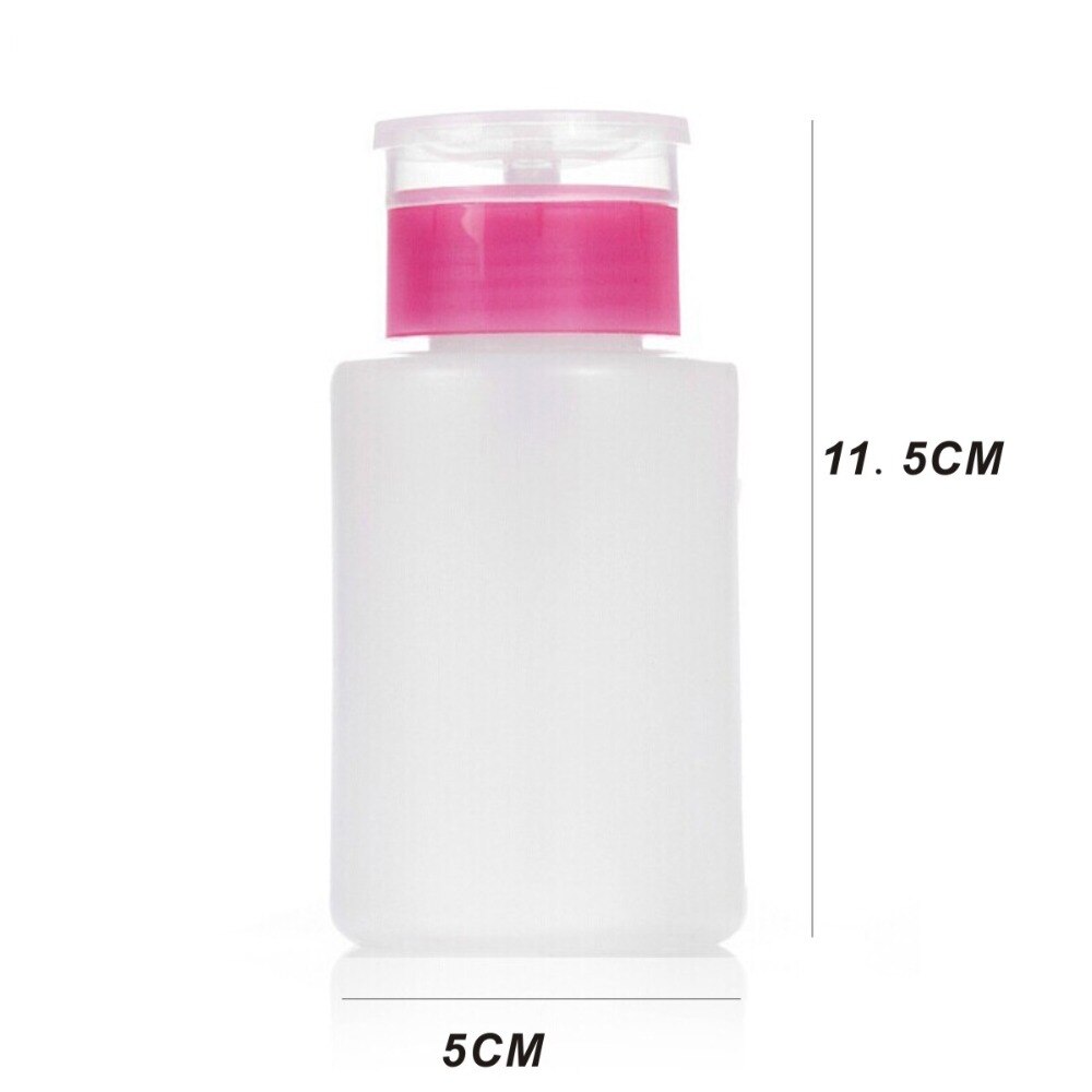 Convenient Empty Pump 100ml Dispenser Nail Polish Liquid Alcohol Remover Cleaner Pressure Bottle Nail Art Tools JW099