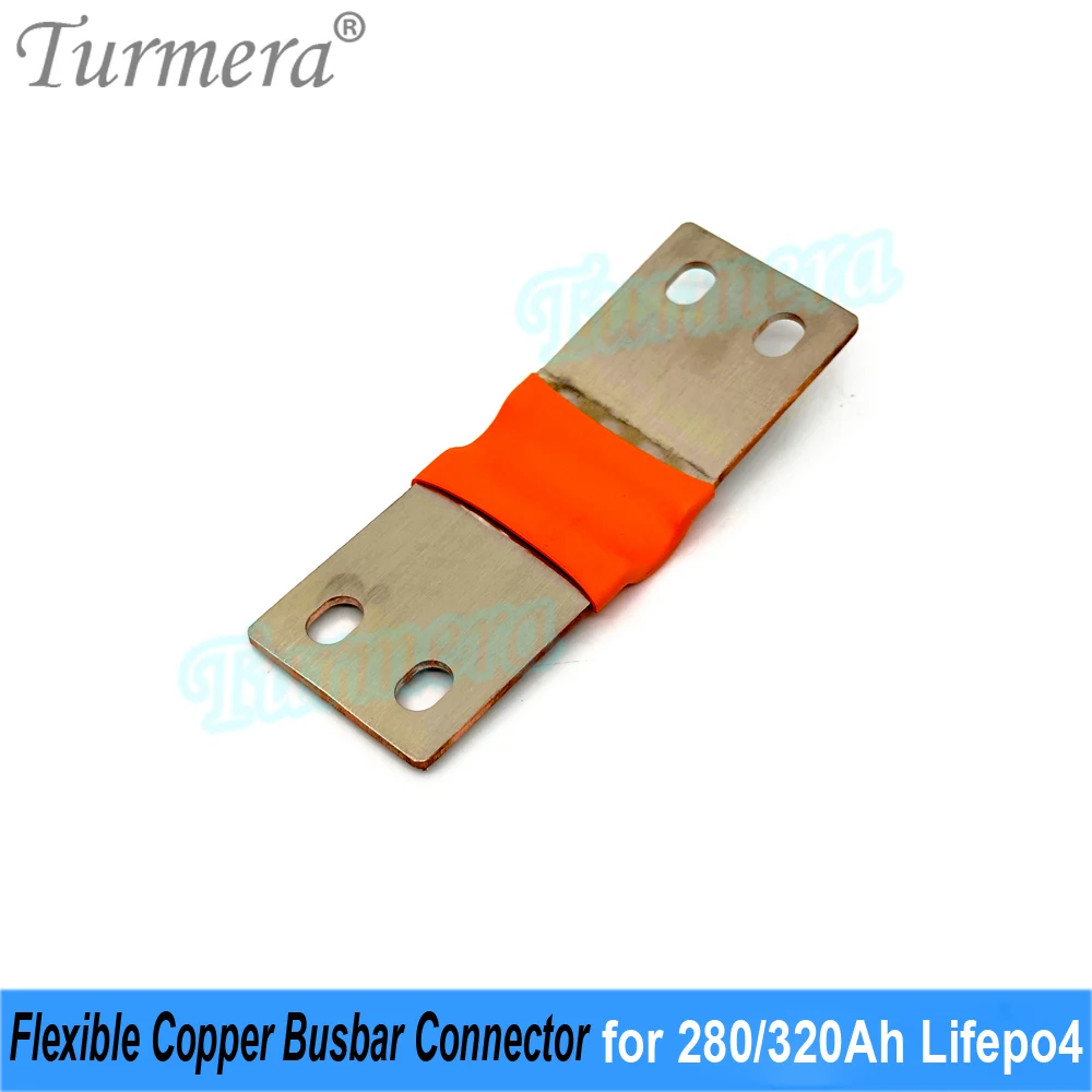 Turmera 12V 24V 48V Lifepo4 Batterie flexibel Sammelschiene Kupfer Verbindungsloch zu See 80mm 2mm 400A Pro 280Ah 320Ah Lifepo4