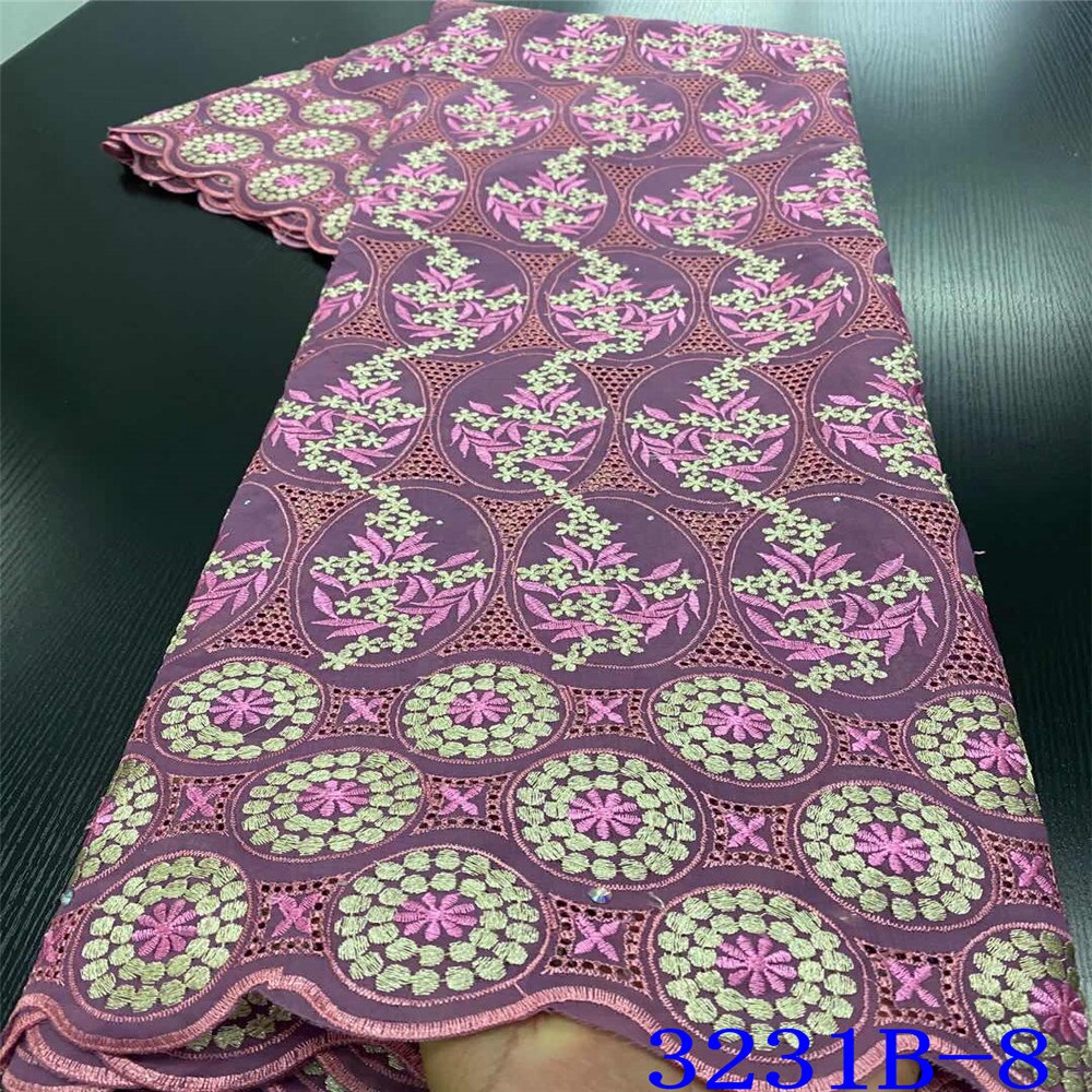 African Dry Lace Fabric Nigeria Cotton Laces Lace Fabric in Lace with Stones for Women KS3231B: Picture 8