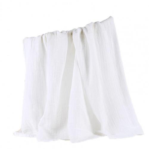 Morbida coperta per bambini Swaddle tinta unita riparo panno neonato doccia coperta Swaddle per accessori per neonati: WHITE