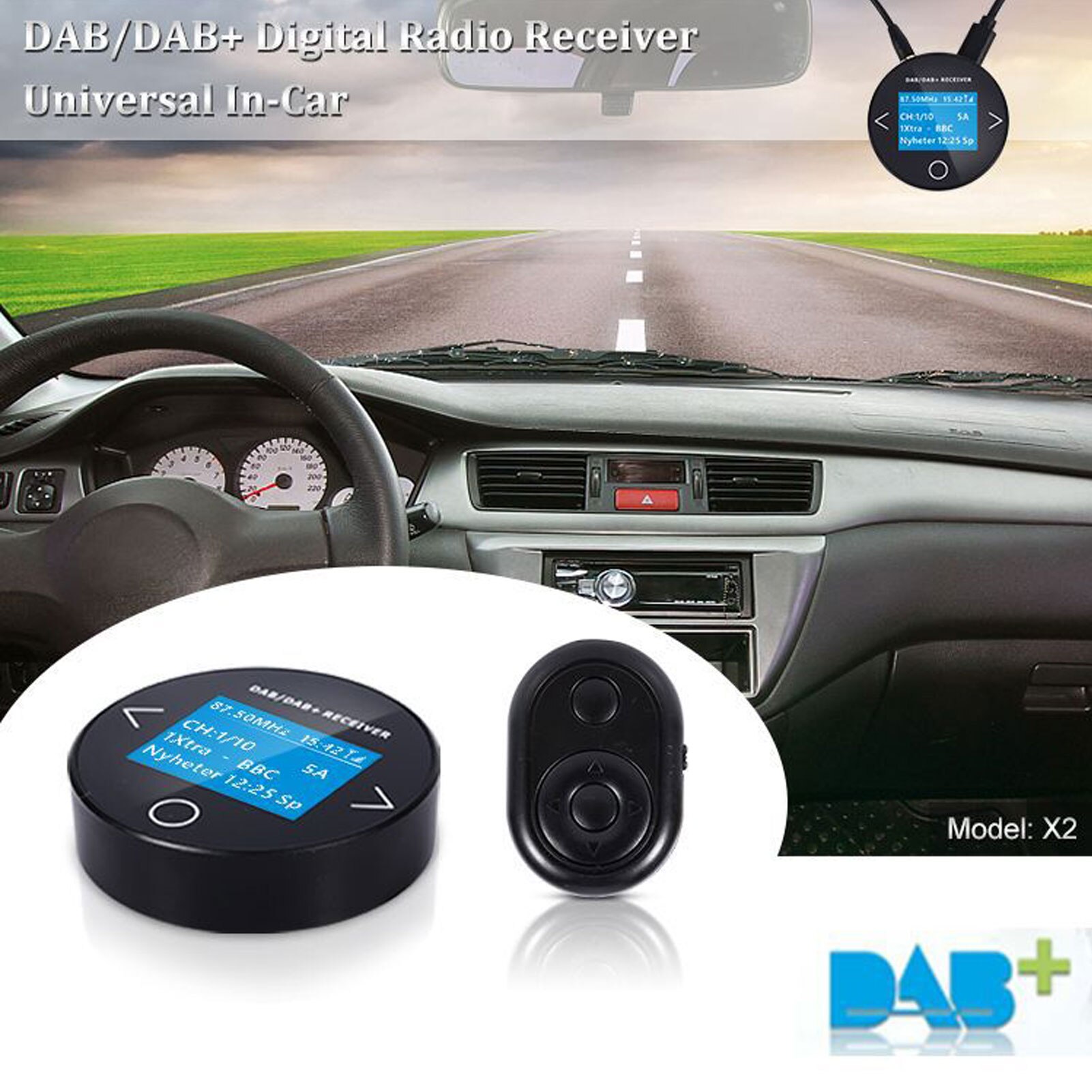 Auto Dab Dab + Radio Adapter Fm-zender Muziek Ontvanger