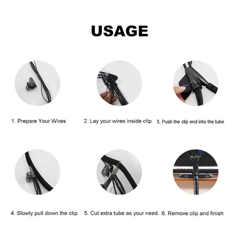 Household Wire Organizer Split Wire Harness Conduit Wire Protector Data Cable Storage Organizer Network Cable Protective Cover