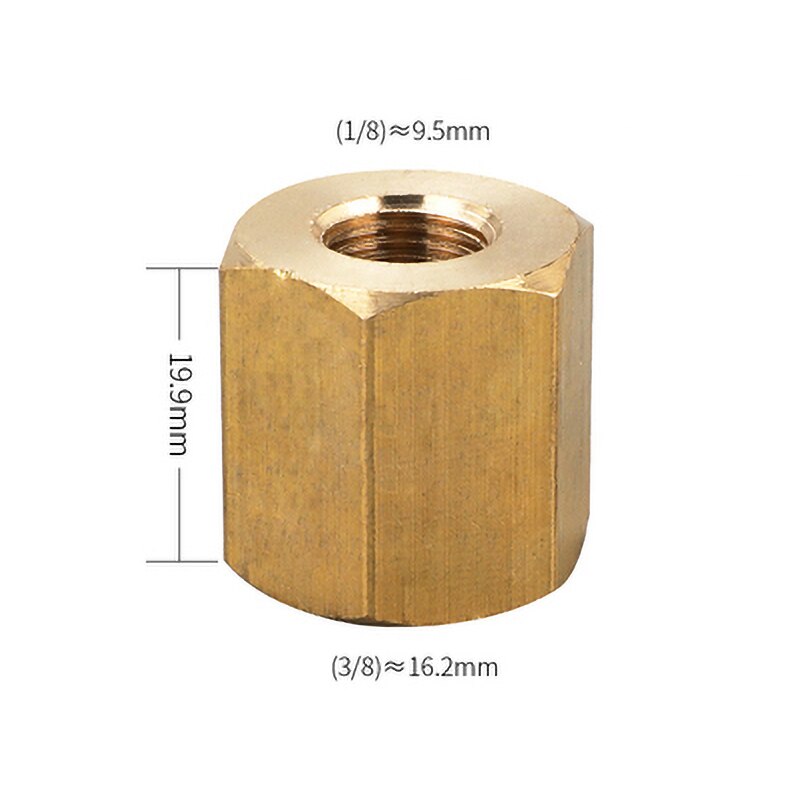 Brass Pipe Fitting Copper Hose Hex Coupling Coupler Fast Connetor Female Thread 1/8&quot; 1/4&quot; 3/8&quot; 1/2&quot; 3/4&quot; BSP For Water Fuel Gas: 01-03