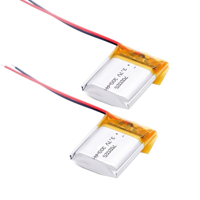 3.7v 300 mah 702025 li- polymer genopladeligt batteri til  mp3 bluetooth headset højttaler videooptager trådløse mus li-ion celler