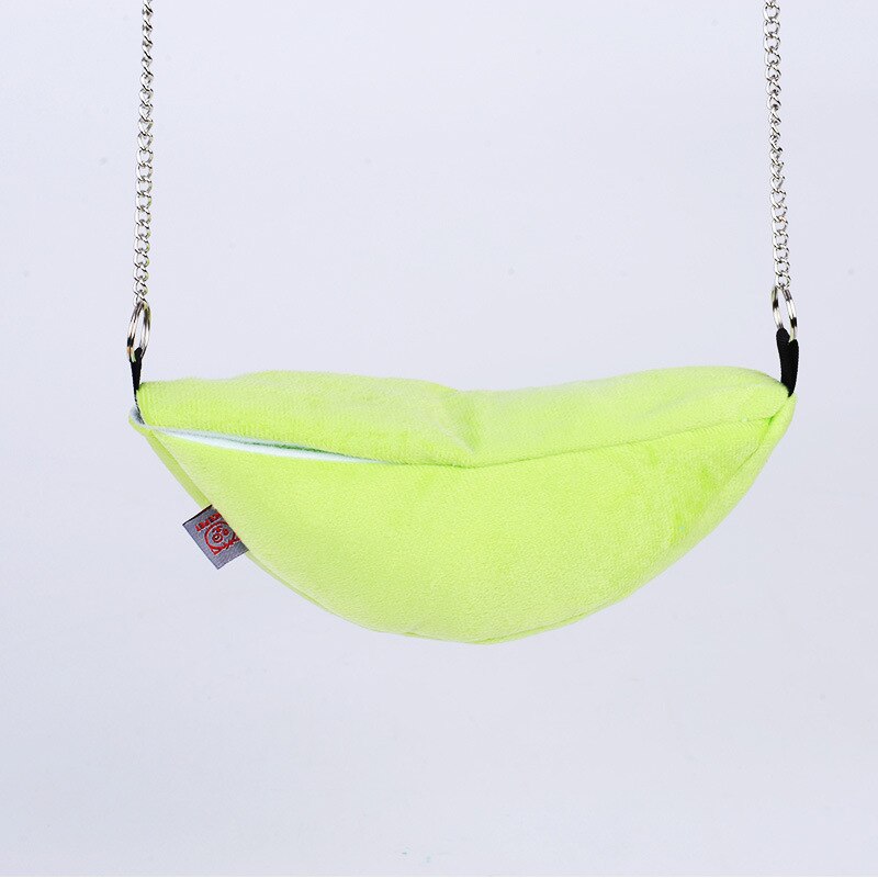 Nido de algodón para hámster con forma de plátano, casa, litera, juguetes, jaula para planeador de azúcar, hámster, Animal PEQUEÑO, suministros para mascotas: green