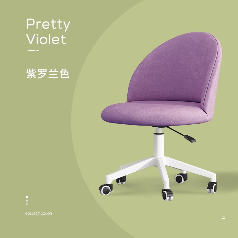 Computer Chair Home Office Chair Comfortable Long-Sitting Lifting Backrest Chair Bedroom Study Seat: Violet