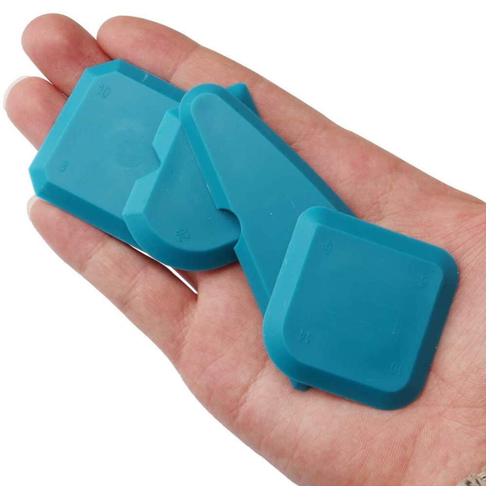 Esparcidor de sellador de silicona, juego de 5 unidades, espátula, espátula, utensilio para quitar masilla o cemento, Kit de herramientas de calafateo multiangular resistente al desgaste