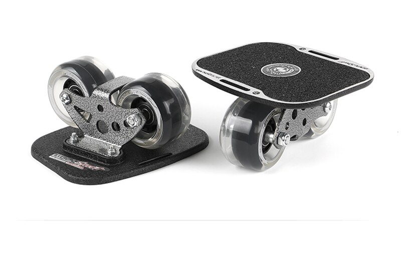 Twolions Mirage Aluminum Drift Board For Freeline Roller RoadDrift Skates Antislip Skateboard Deck Freeline Skates Wakeboard: Clear