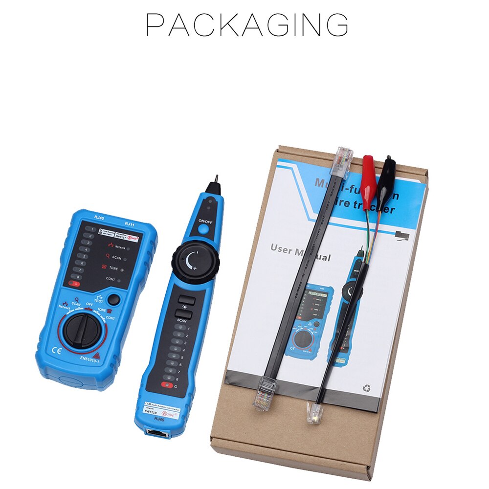 BSIDE Wire Tracker FWT11 RJ11 RJ45 Telephone Wire Tracker Tracer Toner Ethernet LAN Network Cable Tester Line Finder