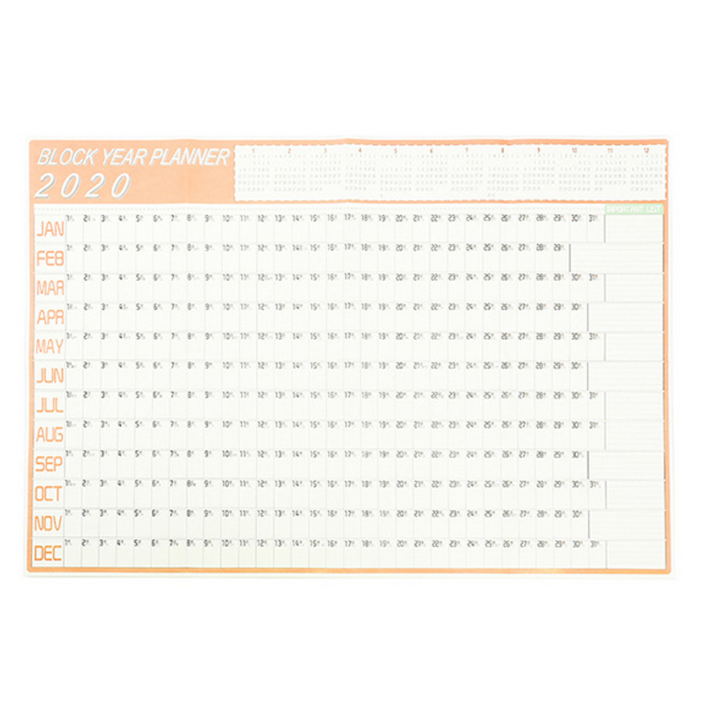 Muur Planner Grote Blok Jaar Planner Dagelijkse Plan Papier Kalender Poster Voor Kantoor School Thuis Leveringen: Style C