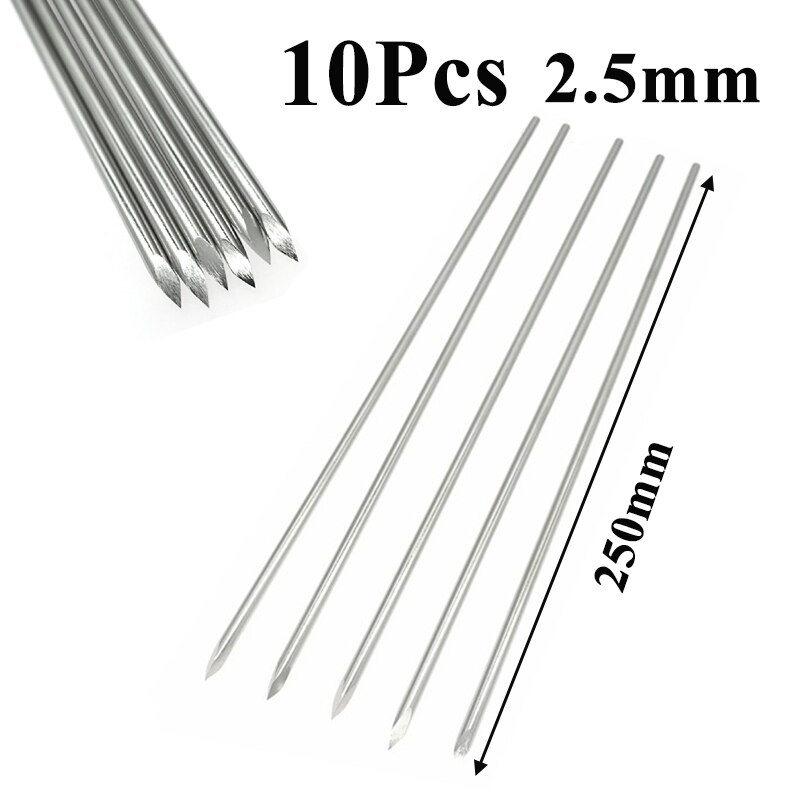 Hilo Kirschner de acero inoxidable, aguja de tracción ósea, instrumento ortopédico para clínica de mascotas, 10 unids/bolsa: 10Pcs 2.5mm