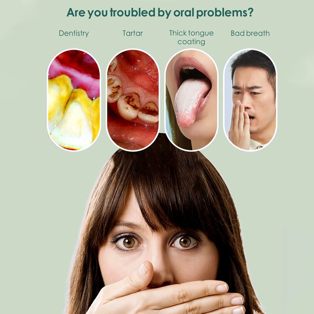 Frequency Sonic Vibration Oral Tongue Coat Cleaning Dental Scaler Toothbrush Ultrasonic Teeth Whitening Calculus Removal Device