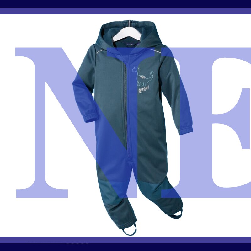 Tuta da sci per bambini tuta impermeabile soft shell per ragazzi e ragazze pagliaccetto monopezzo per mantenere caldo, impermeabile, antivento, sottile: Boy green / 98-104Height 100CM