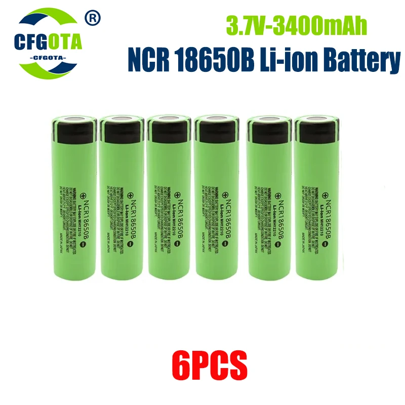 100% neue Original NCR18650B 3,7 v 3400 mah 18650 Lithium-Akku Für Taschenlampe batterien: Lila