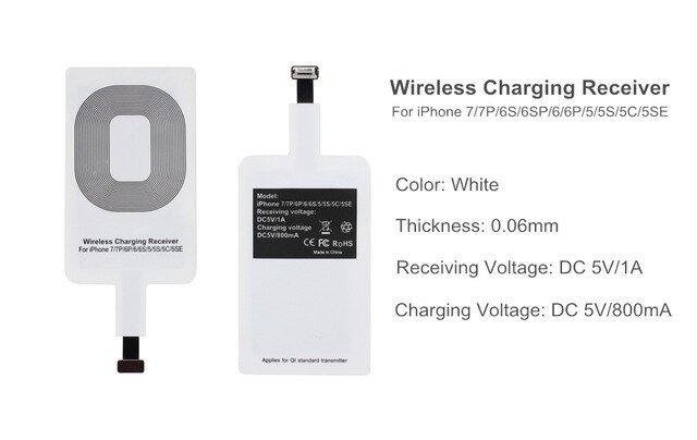 Für iPhone 6 6S 6plus 7 7plus 5 5S 5C Drahtlose Ladegerät Empfänger Patch Modul QI standard Drahtlose Erhalt Lade Patch A20: Default Title