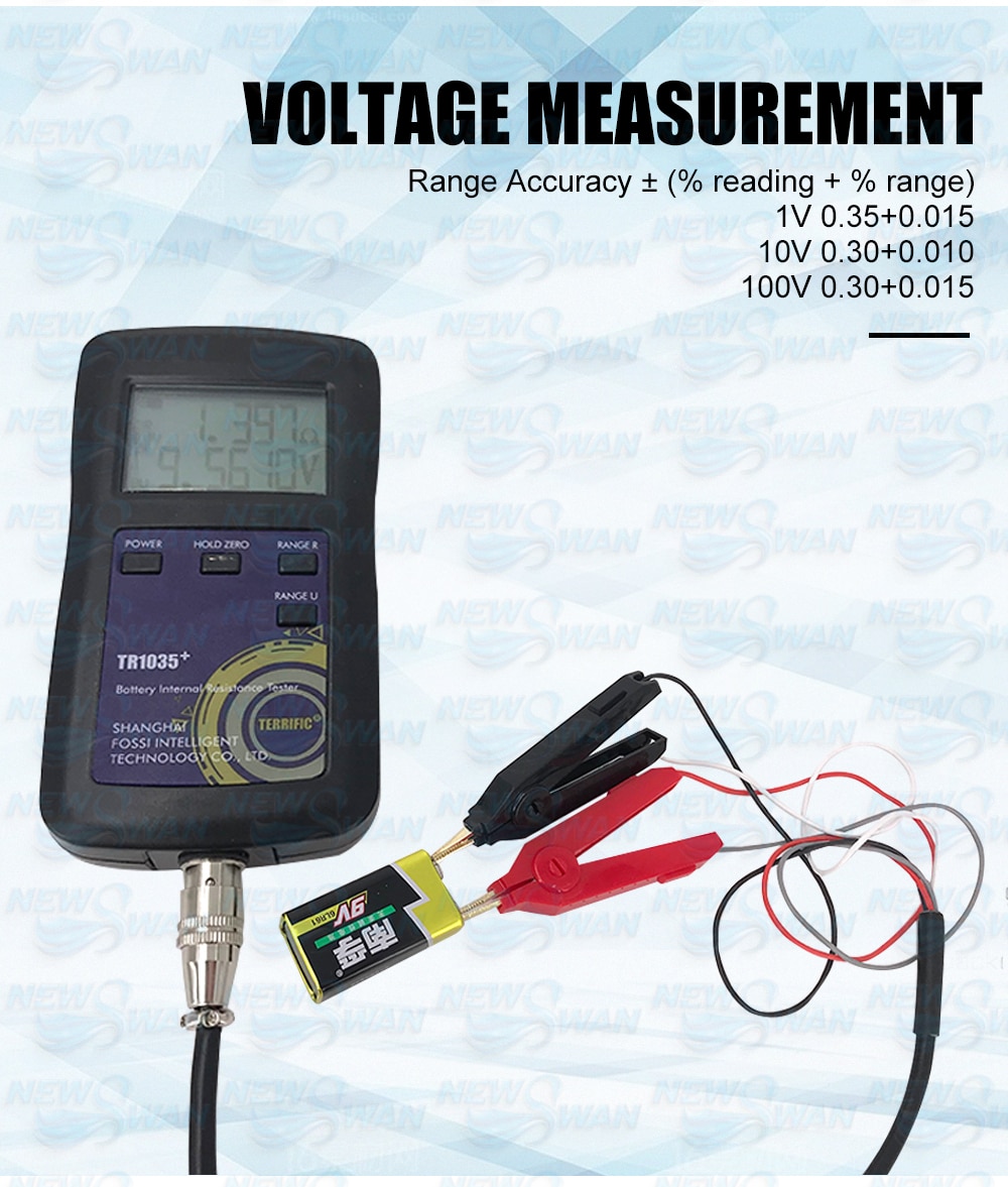 Pinza Kelvin para pruebas de resistencia interna de batería, YR1030, YR1035, 18650, 26650, 32650, control de batería