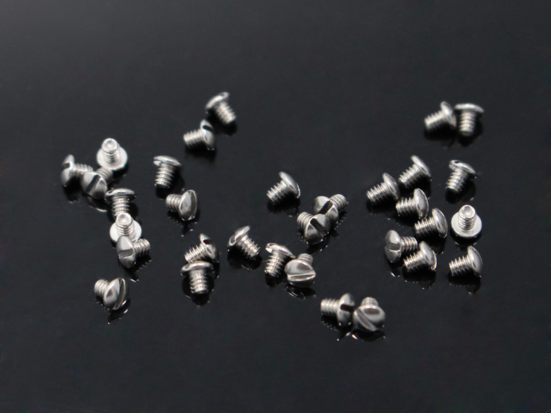 200pcs Size 2.5x1.4x1.5-8.5mm Eyeglasses Glasses Hinge Screws Slotted Head: WHITE