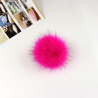 30 stk/parti 8cm blandede bløde rundformede imiterede ræve pomponkugler fluffy pom pom til børn gør-det-selv beklædningsgenstand håndværk: 15