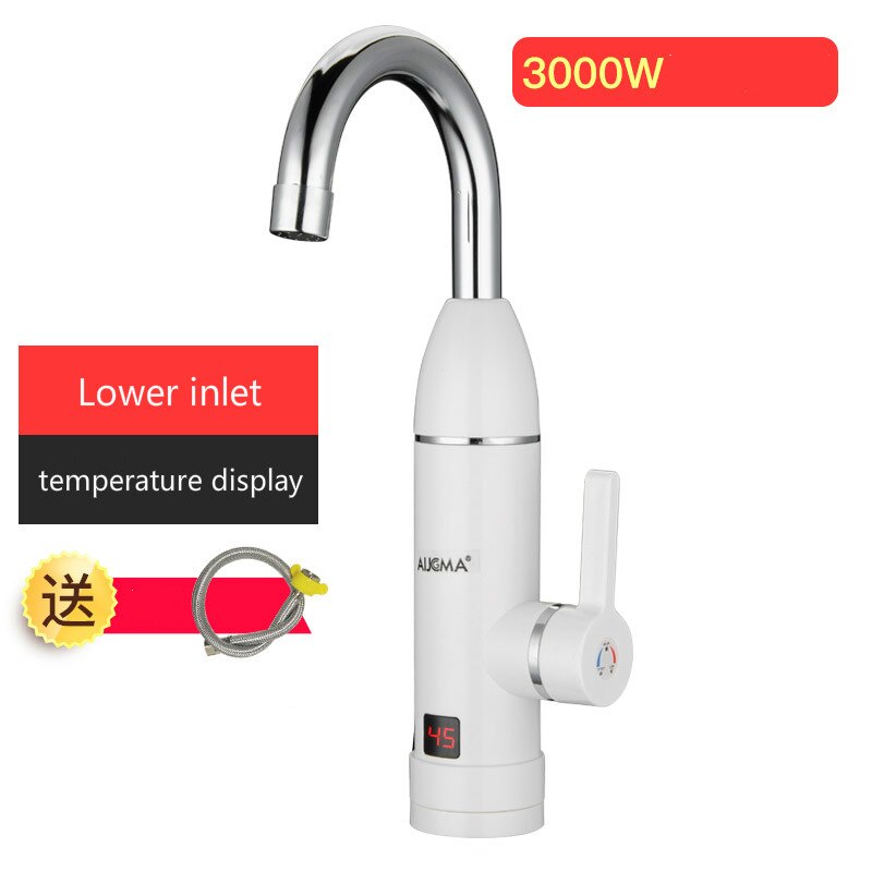 Rubinetto elettrico per acqua calda per uso domestico cucina calda e calda istantanea risparmio energetico lato inferiore ingresso acqua doccia calda e fredda