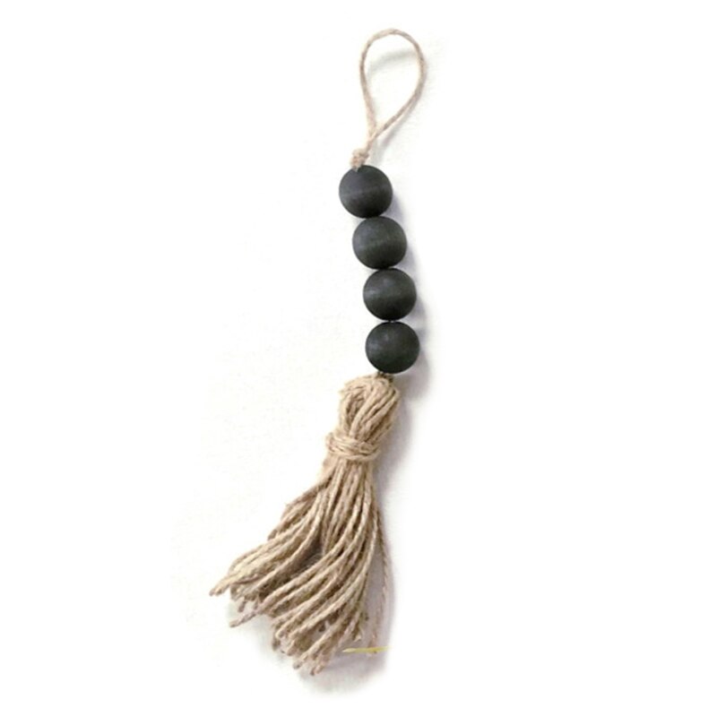 Cuentas de borlas de granja para decoración de puerta de armario, cuentas de madera Natural, adorno de florero de boda, decoración del hogar, 1 ud.