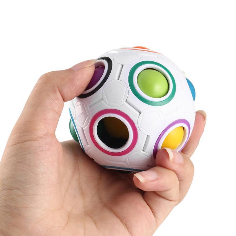 1 pz Rainbow Ball Fun Magic Cube Puzzle educazione giocattolo antistress giocattoli per bambini adulti regali per bambini