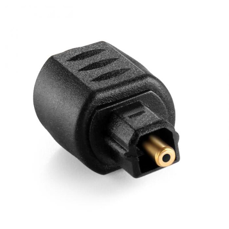 Zwart 3.5 Mm Mini Jack Toslink Optische Vrouw Naar Man Vierkante Digitale Toslink Plug Converter Adapter Voor Versterker Speler Dvd tv